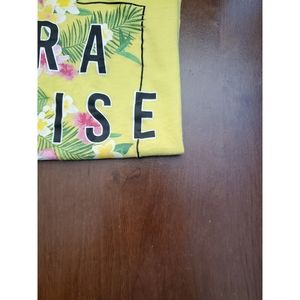 Bright yellow paradise tee